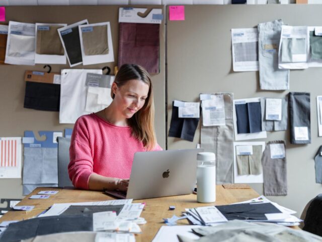 Photo of women working in her office
