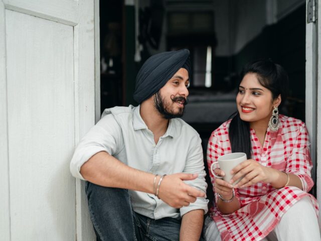 Photo of couple at home