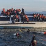 Syrian and Iraqi refugees arriving in Lesvos