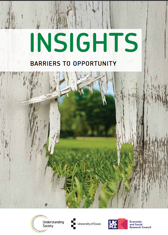 Insights report cover featuring the title "INSIGHTS" and subtitle "BARRIERS TO OPPORTUNITY.